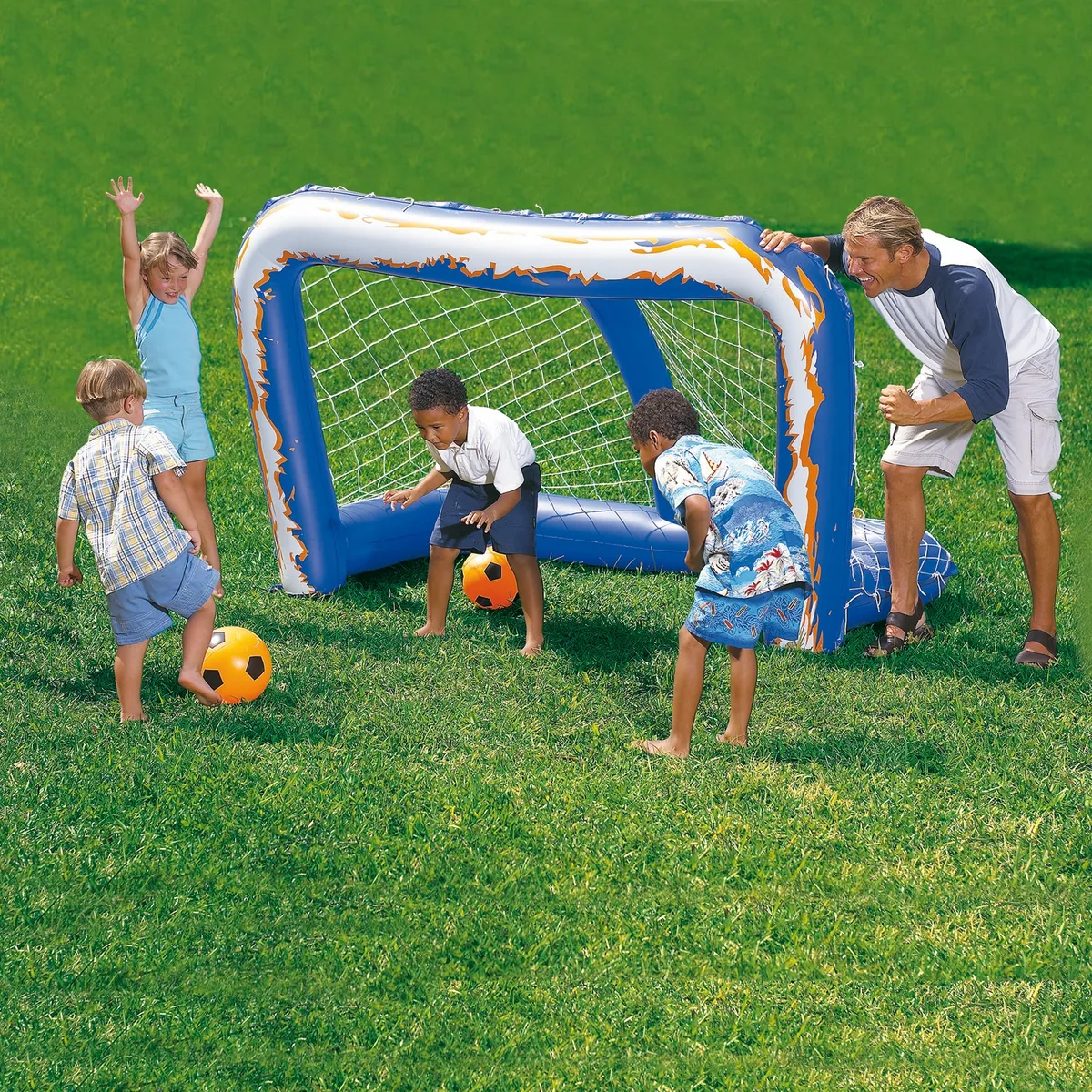BESTWAY - Arco De Fútbol Infantil Incluidos Dos Pelotas Unisex Bestway