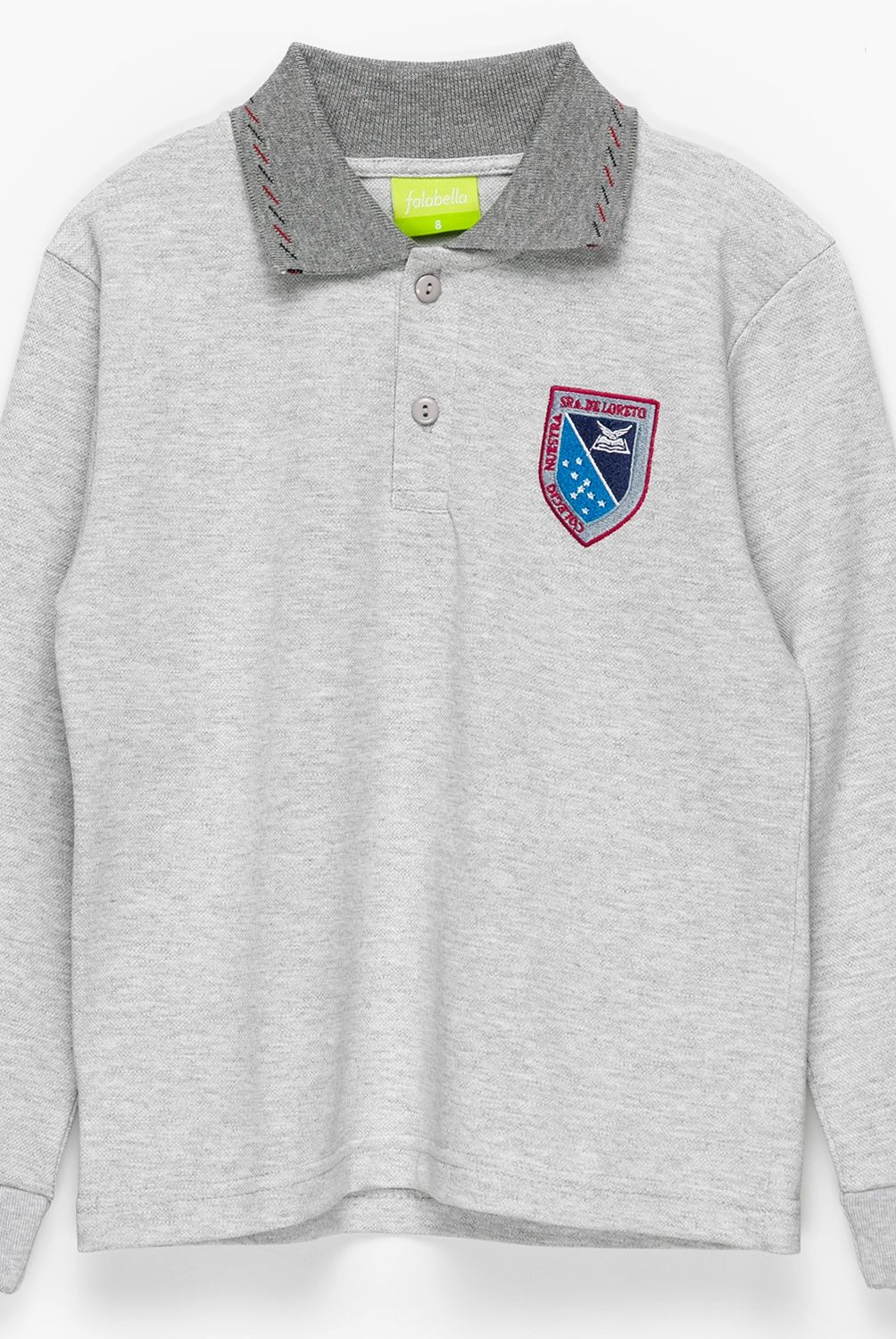 COLEGIO NTRA SEÑORA LORETO A L C - Colegio Nuestra Señora de Loreto, Polera Pique Esolar, 50% Algodón 50% Polyester, Manga Y Puño Tejido Elasticado Unisex