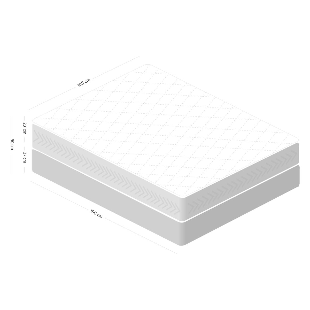 CELTA - Base Cama Ibérica 1.5 Plaza 105X190Cm Bn Celta