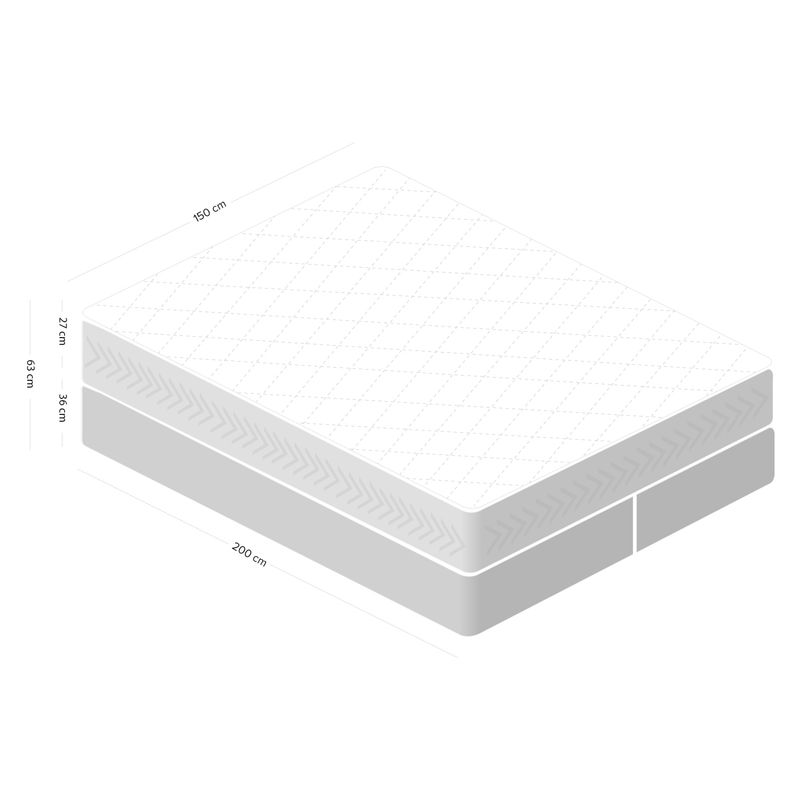 FLEX - Box Europeo-F Inno 2 Plazas Base Dividida +Pludisc