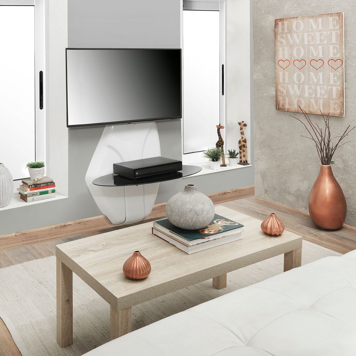 MELICONI - Rack TV 64" Ghost 500 Blanco Meliconi