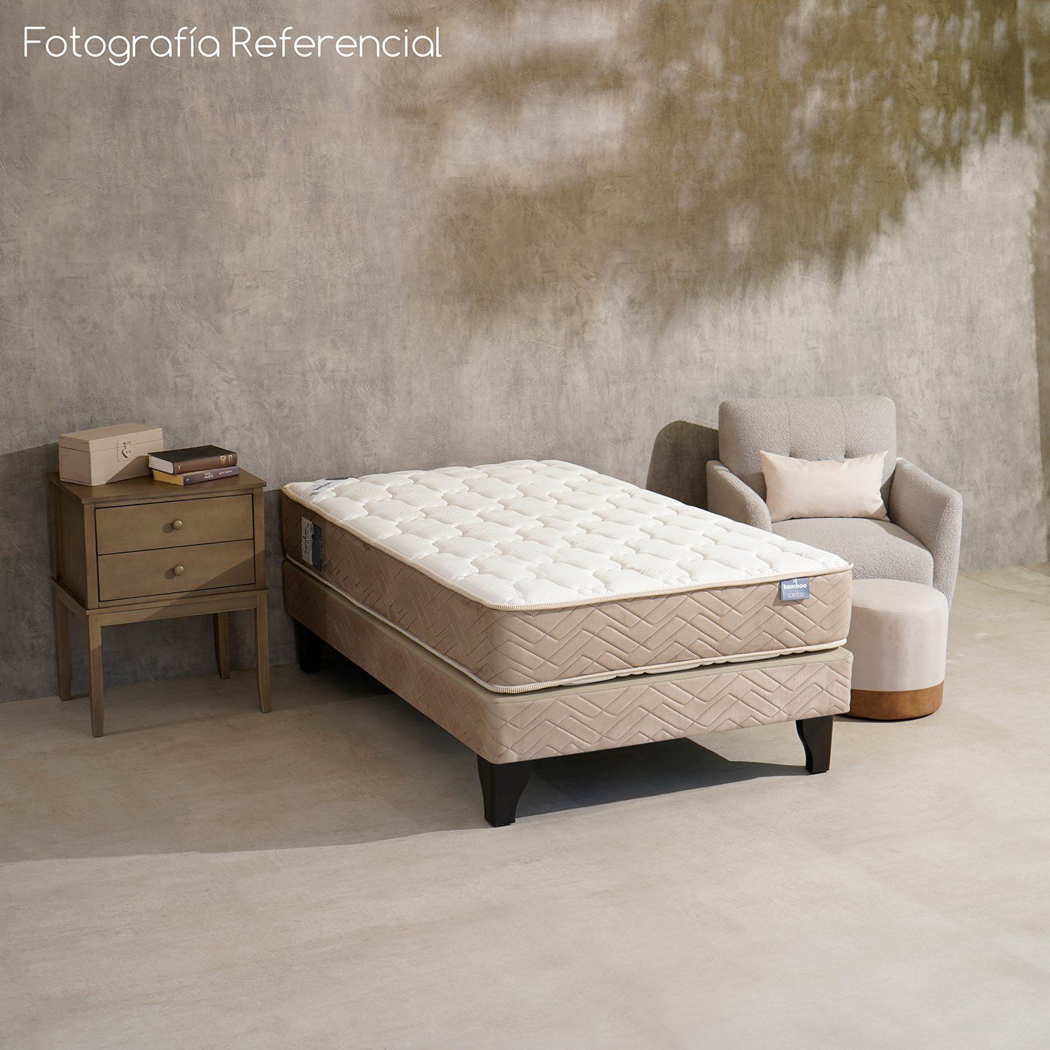 CELTA Cama Europea Bamboo 1 Plaza X 1.90Mt Celta | falabella.com