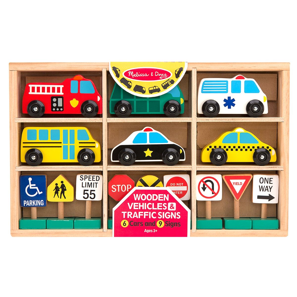 MELISSA & DOUG - Caramba Melissa Doug Set Vehiculos Y Senales Del Transito