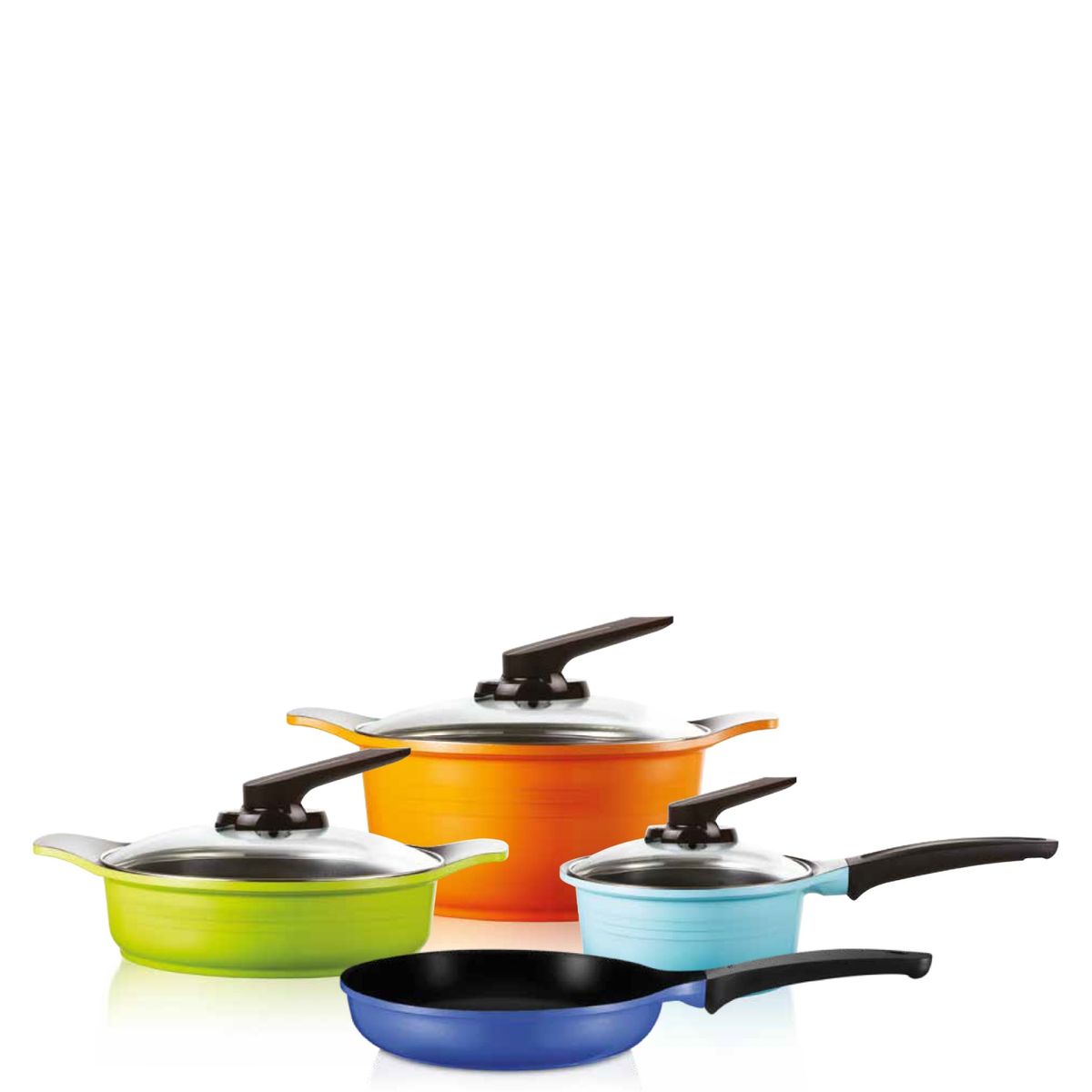 ROICHEN - Batería de Cocina Cerámica 7 Piezas Natural Roichen