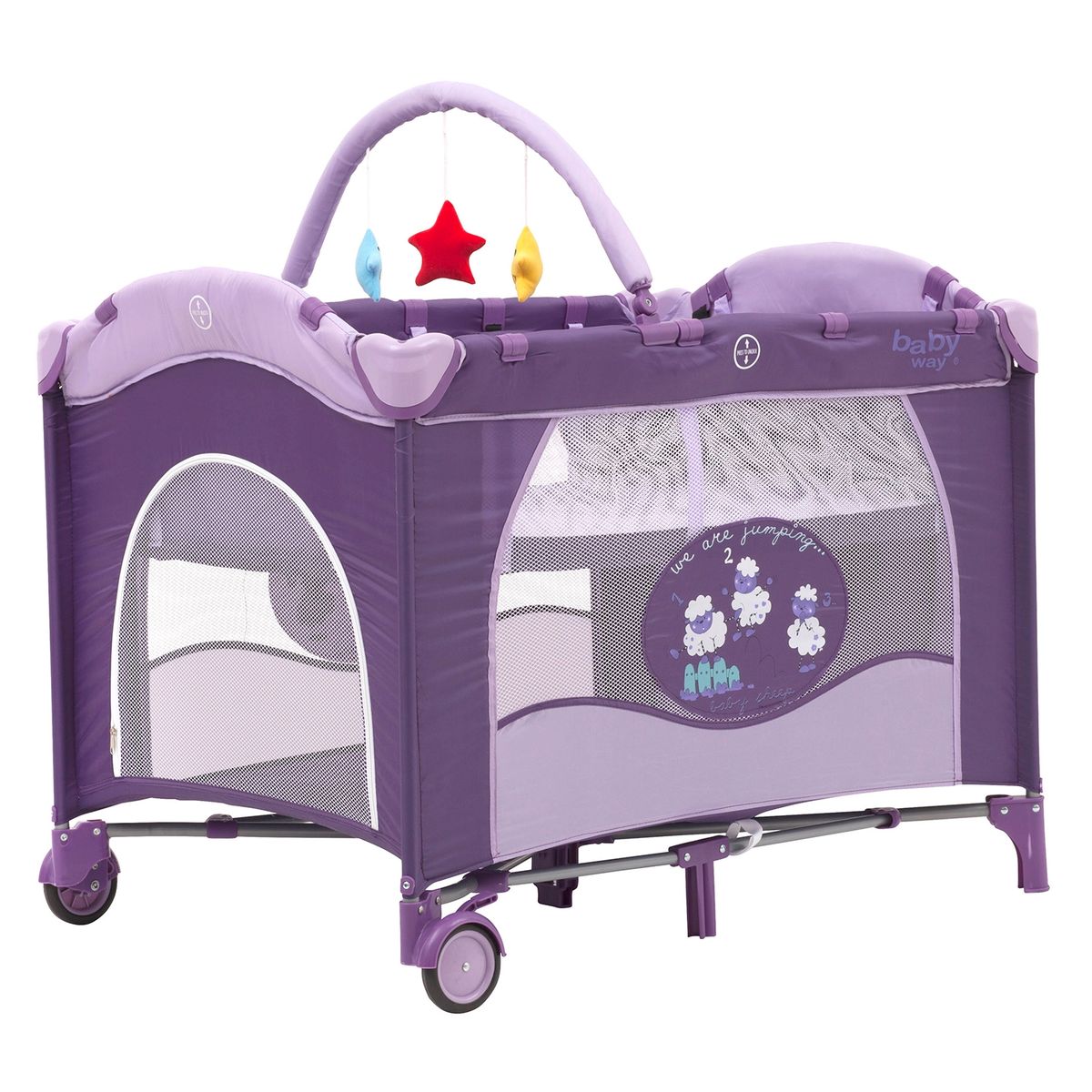 BABY WAY - Cuna Corral Pack and Play Morado Baby Way