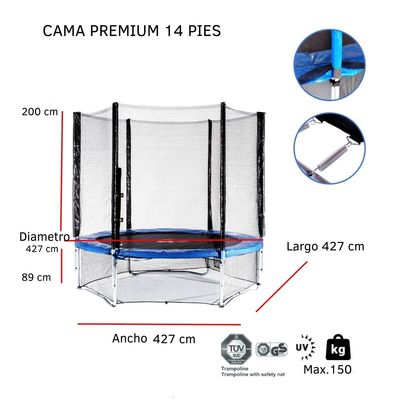 Imagen 2 del producto Cama Elastica 14 Pies 4.27 Cm Premium