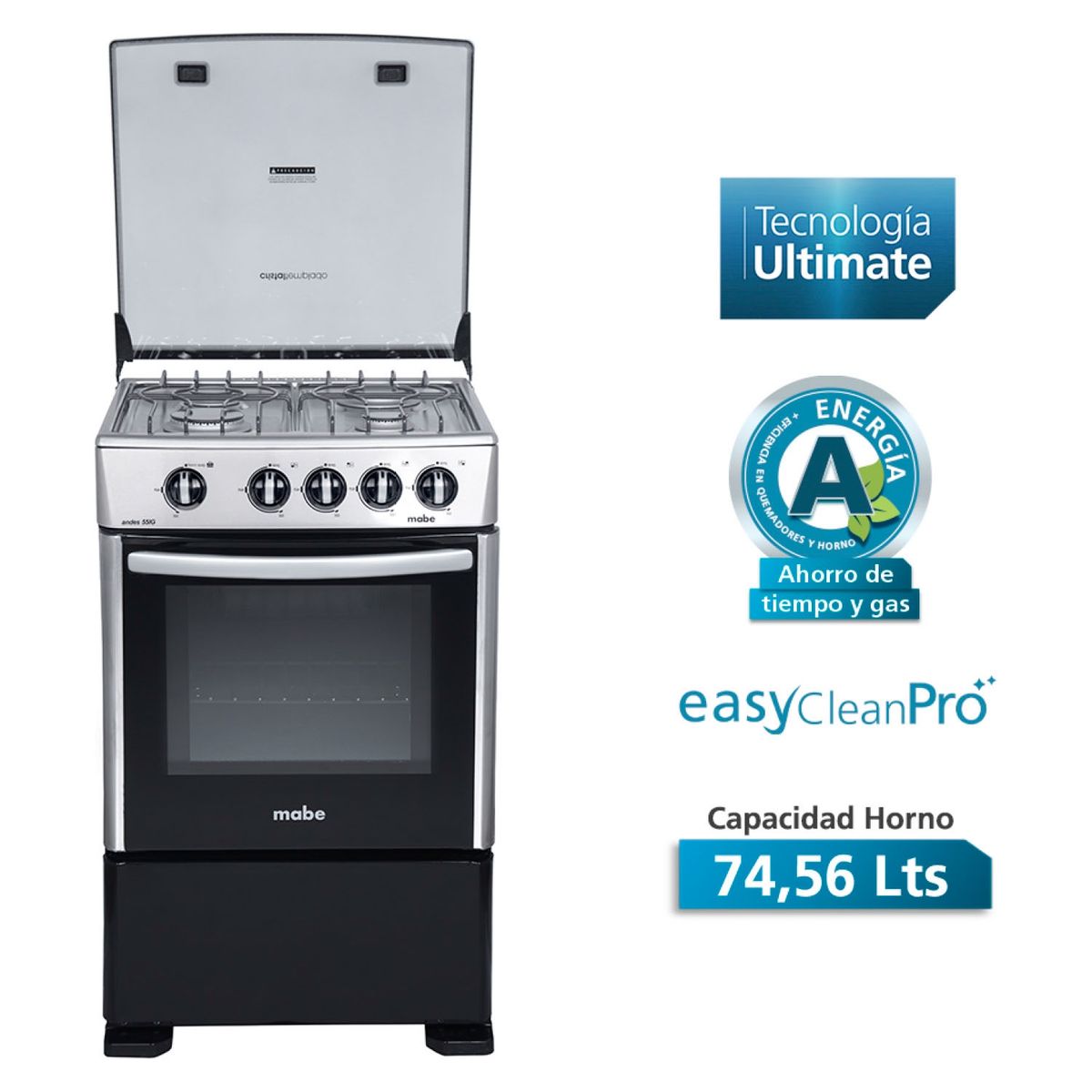 MABE - Cocina Gas 4 Quemadores Cmc5515Gch-2