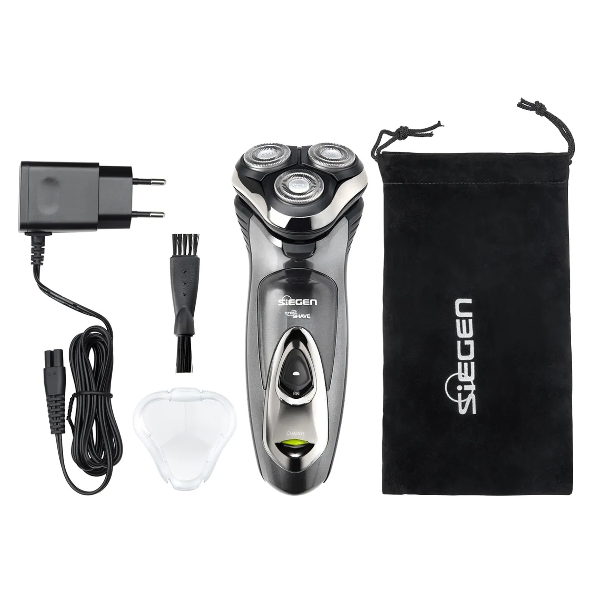 SIEGEN - Afeitadora Eléctrica Recargable Afeitado Seco Siegen