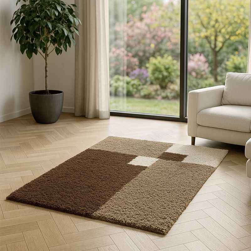 IDETEX - Alfombra Shaggy Chocolate 133X180 Cm Idetex