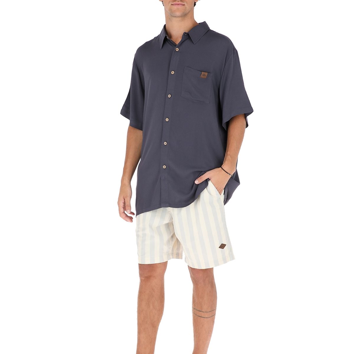 BUFFALO CHILE - Short Llaima Lineas Gris Hombre