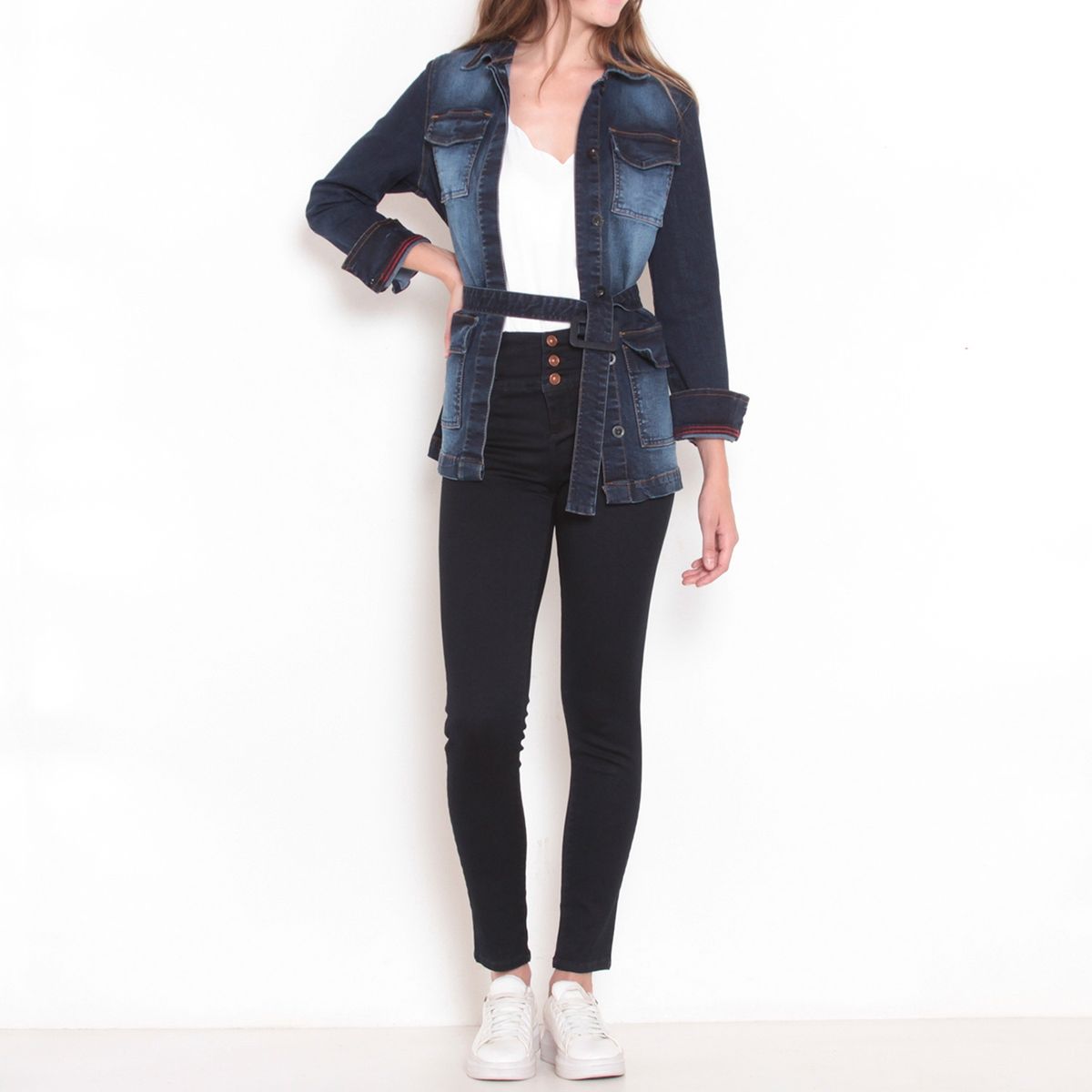 WADOS - Jeans Skinny Tiro Alto Mujer Wados