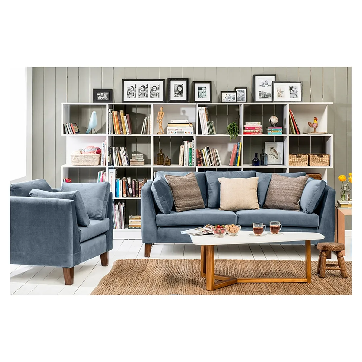 BARRA DESIGN - Sofá 3 Cuerpos Estocolmo Tela Barra Design