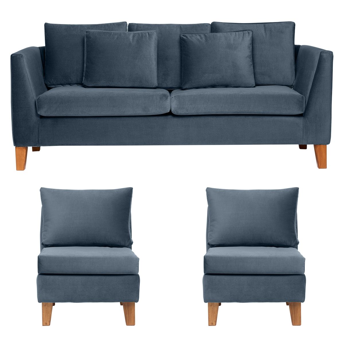 BARRA DESIGN - Sofá 3 Cuerpos 2 Butacas Estocolmo Barra Design