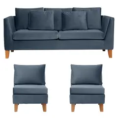 BARRA DESIGN - Sofá 3 Cuerpos 2 Butacas Estocolmo