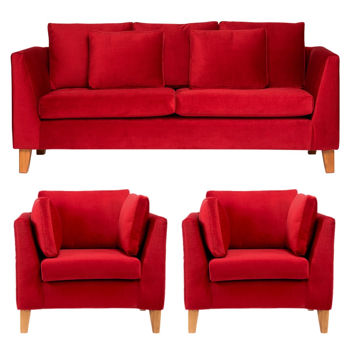 BARRA DESIGN - Sofá 3 Cuerpos + 2 Sillones Estocolmo Barra Design