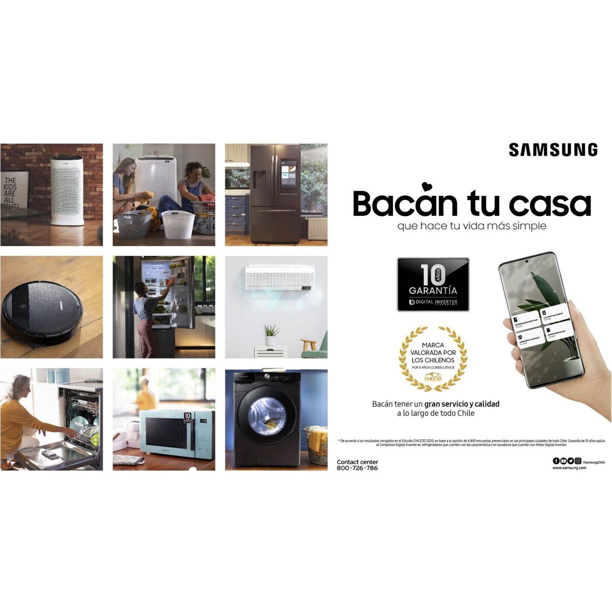 SAMSUNG - Lavadora Automática 9 kg WA90H4400SW/ZS