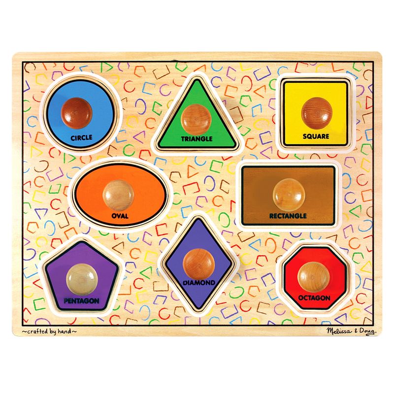 MELISSA & DOUG - Puzzle Con Tomador Figuras Geométricas Melissa & Doug