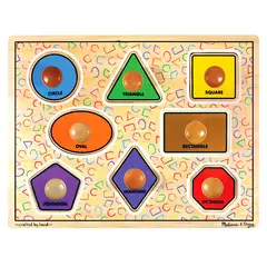 MELISSA & DOUG - Puzzle Con Tomador Figuras Geométricas