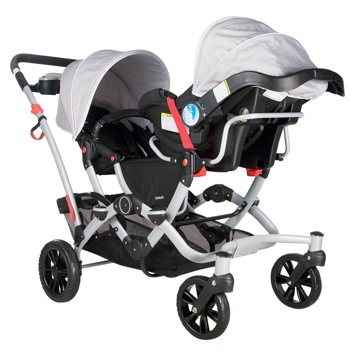 INFANTI - Coche Duo Ride Gery + 2 Sillas + 2 Bases Infanti