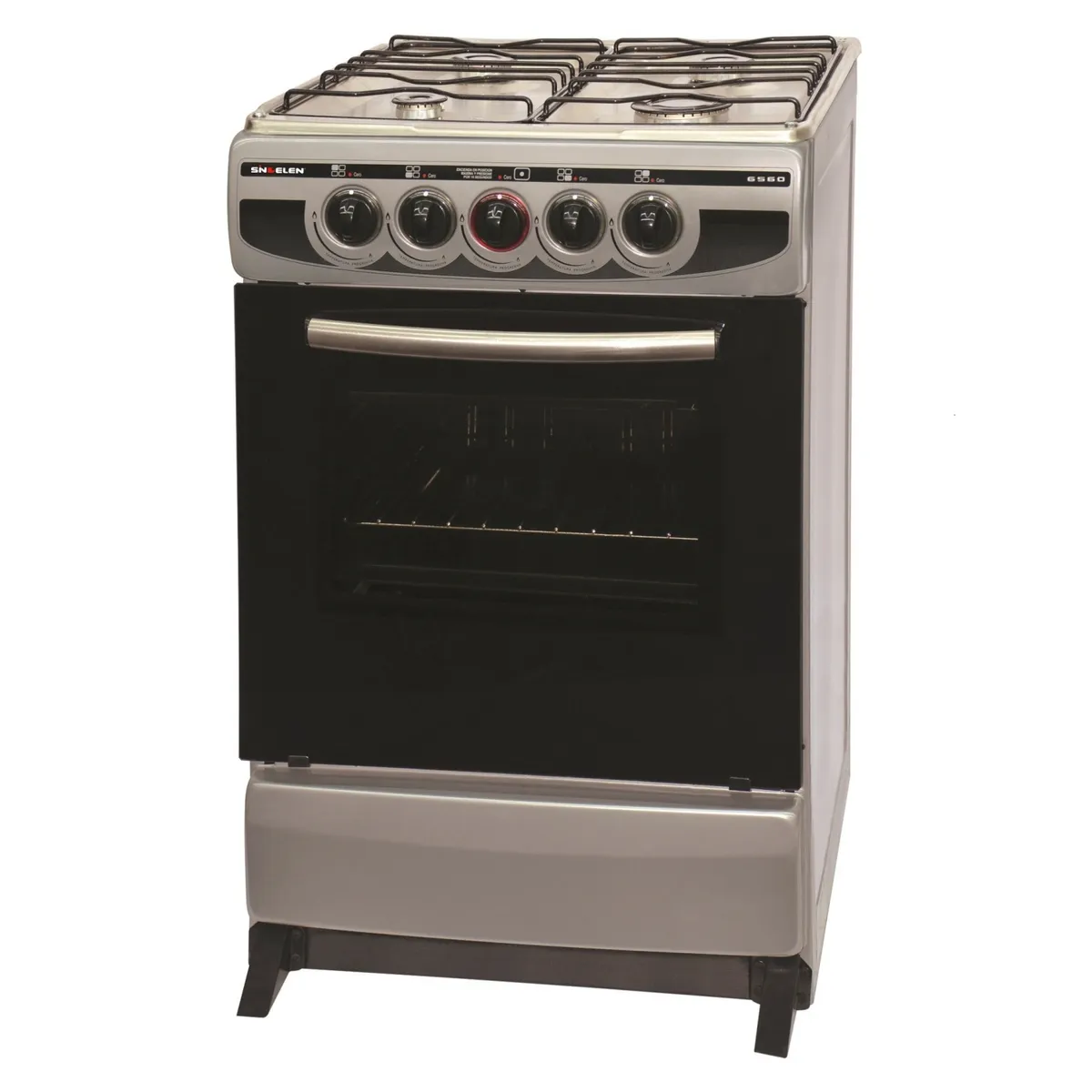 SINDELEN - Cocina Gas 4 Quemadores Ch6560 Silver Sindelen