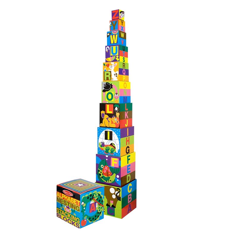 MELISSA & DOUG - Cubos Para Apilar Letras Y Animales Melissa & Doug