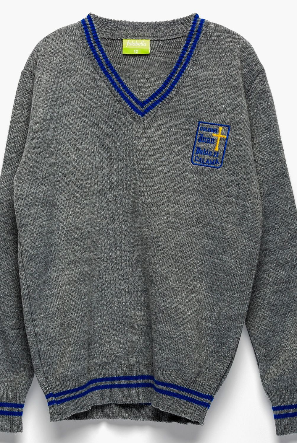 COLEGIO JUAN PABLO II CALAMA - Colegio Juan Pablo Ii Calama, Sweater Escolar, 100 Acrilico, Cuello En V Unisex