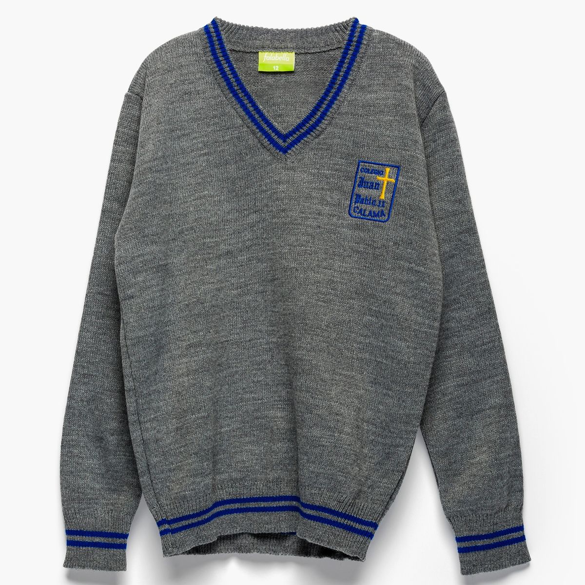 COLEGIO JUAN PABLO II CALAMA - Colegio Juan Pablo Ii Calama, Sweater Escolar, 100 Acrilico, Cuello En V Unisex