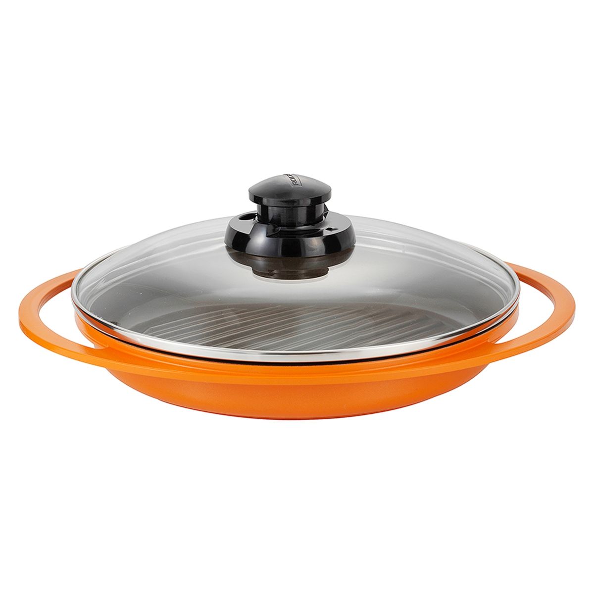 ROICHEN - ROICHEN Sartén Grill con tapa Cerámica Natural Naranjo 26 cm