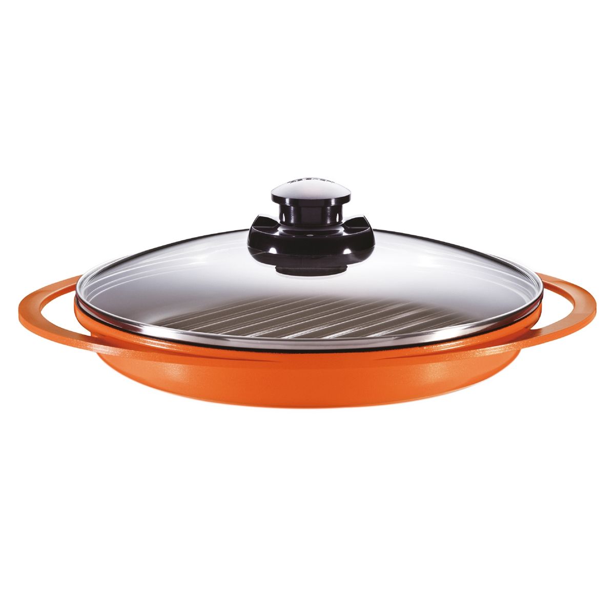 ROICHEN - ROICHEN Sartén Grill con tapa Cerámica Natural Naranjo 26 cm