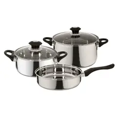 FANTUZZI - Batería de Cocina Acero Inoxidable Corazza 5 Piezas