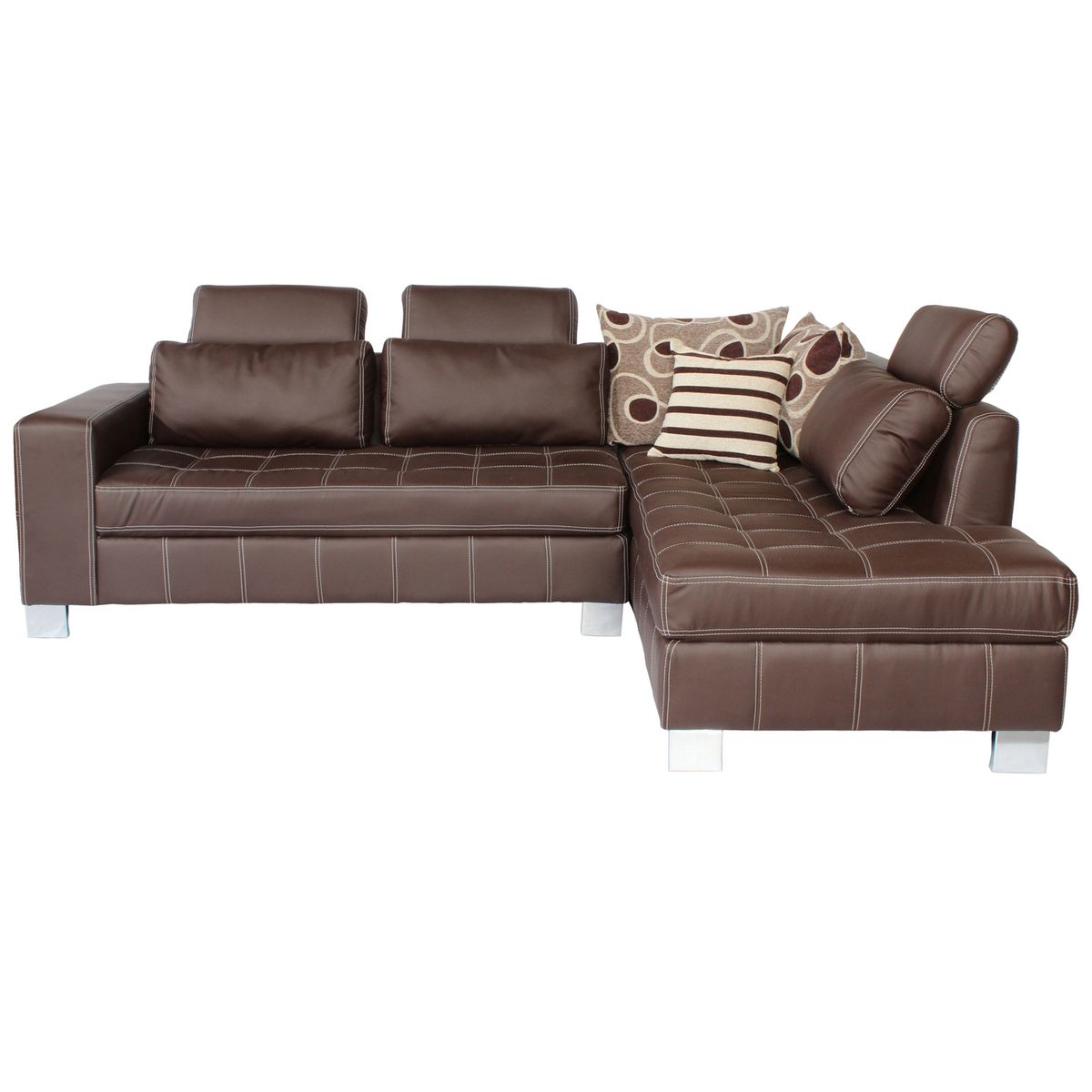 SPAZZIO - Sofá Seccional Pathners Derecho Café Spazzio