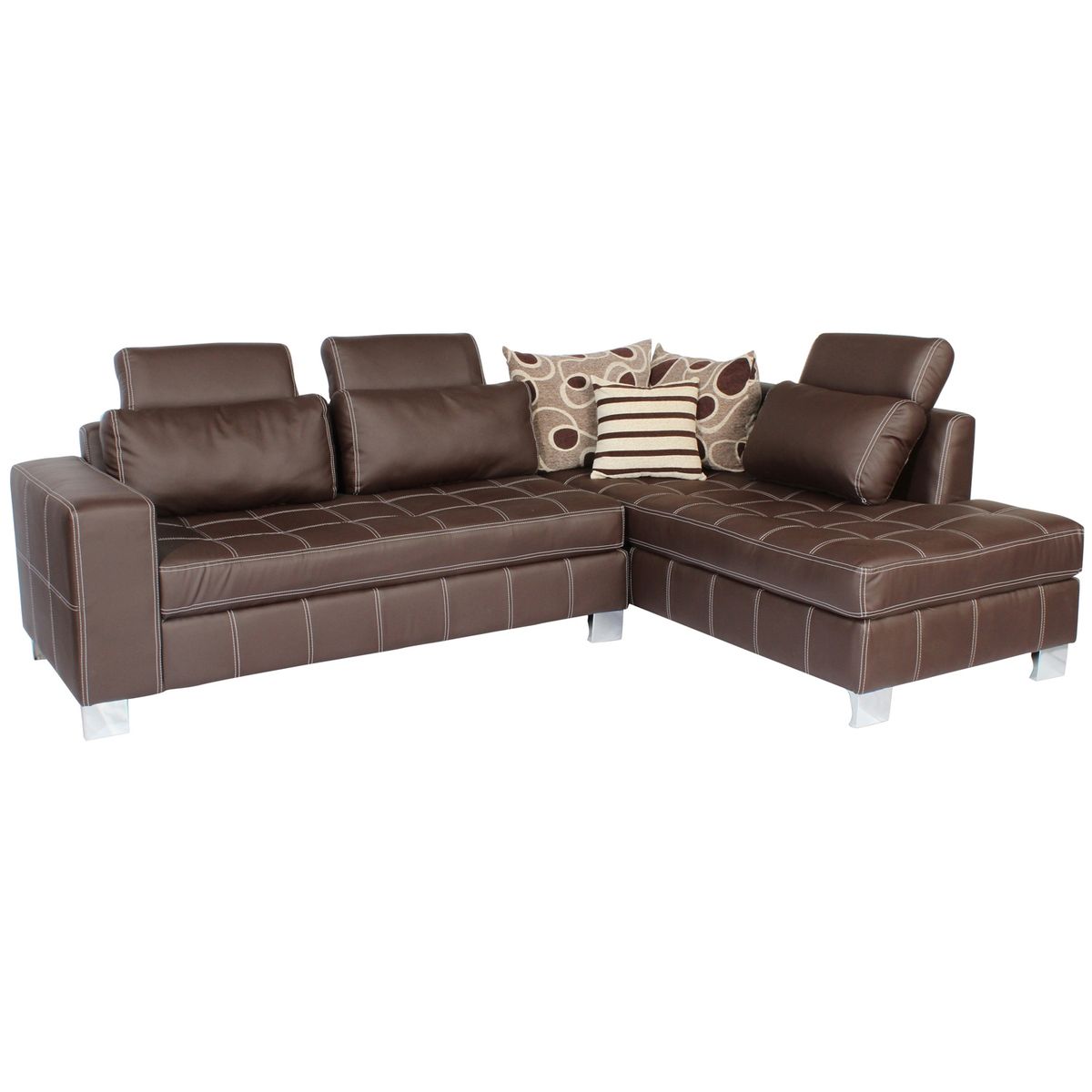 SPAZZIO - Sofá Seccional Pathners Derecho Café Spazzio