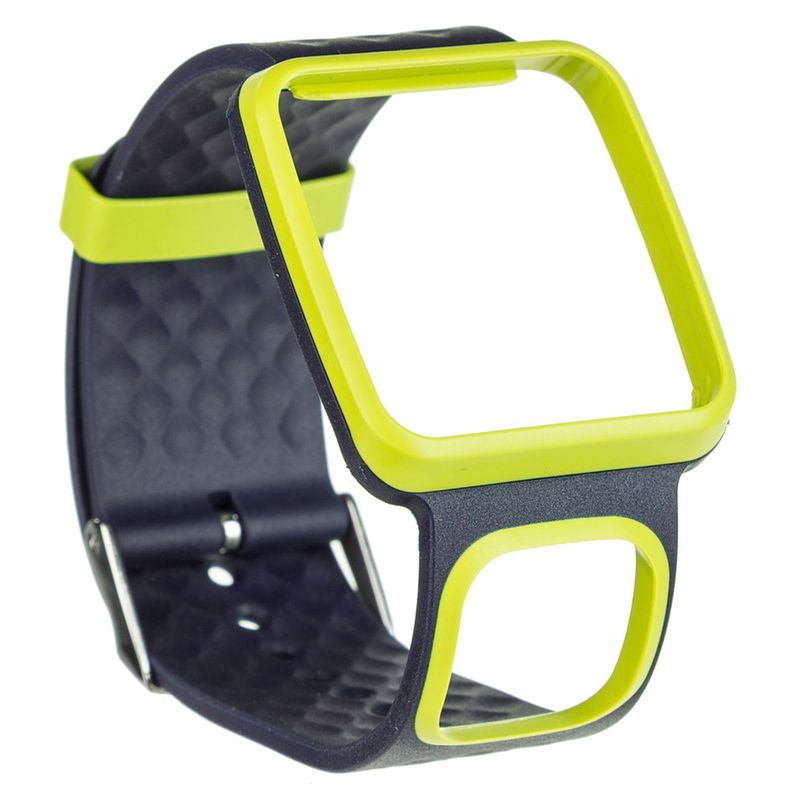 TOMTOM - Correa Reloj Delgada Negra-Amarillo