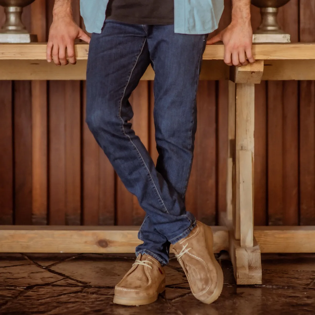 HUSH PUPPIES - Navajo Zapato Casual Hombre Cuero Café Hush Puppies