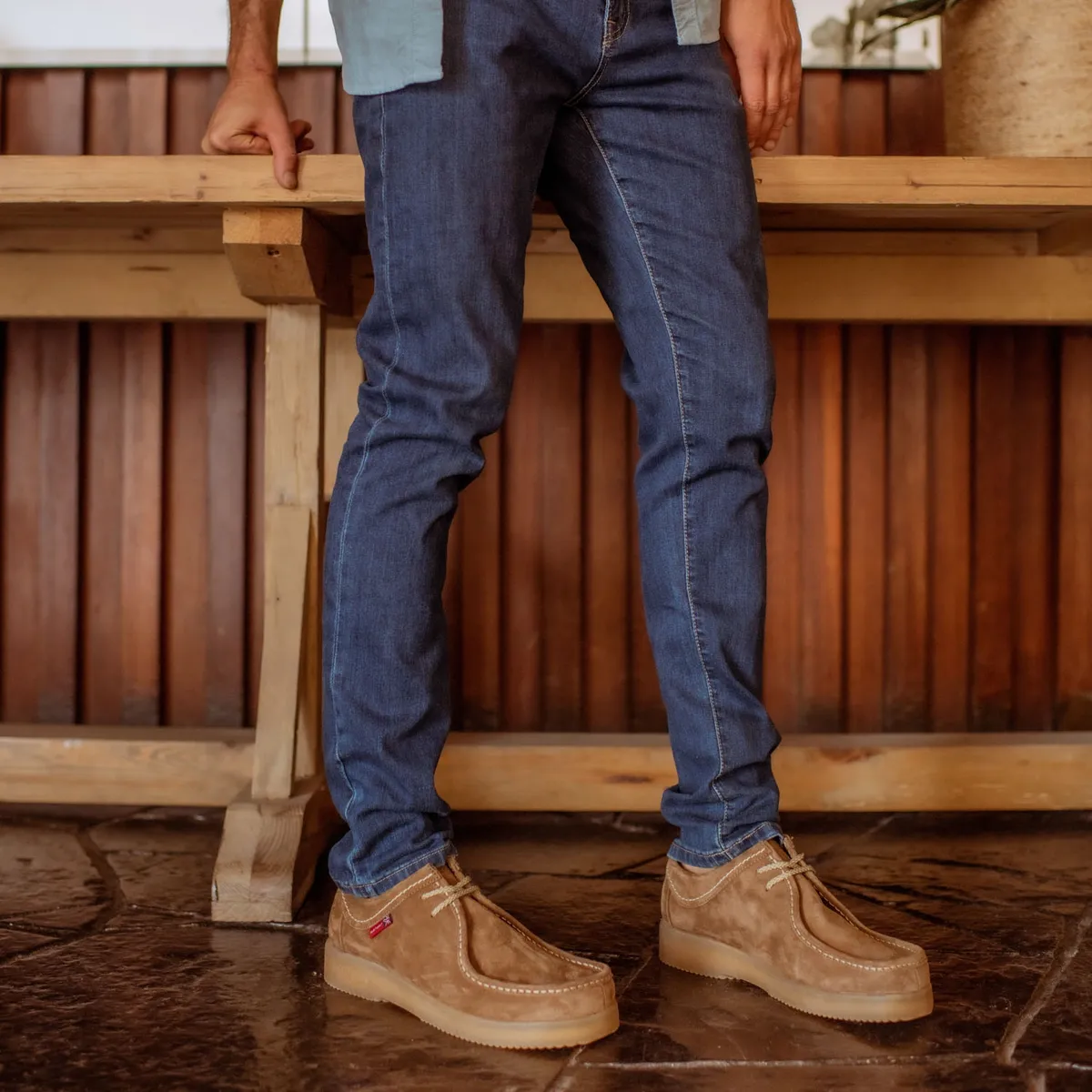 HUSH PUPPIES - Navajo Zapato Casual Hombre Cuero Café Hush Puppies