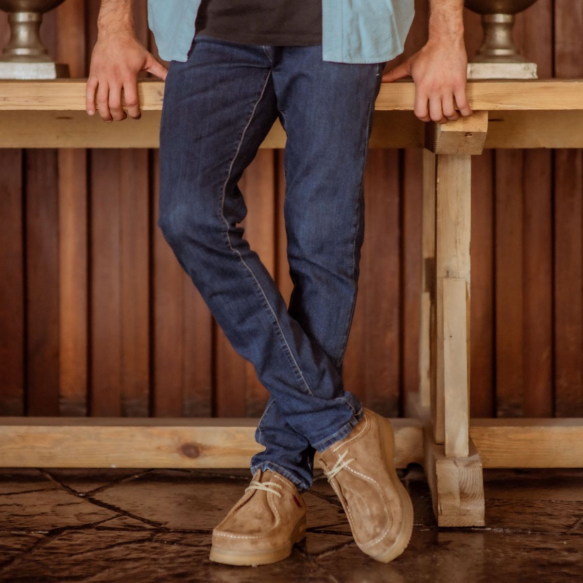 HUSH PUPPIES - Navajo Zapato Casual Hombre Cuero Café Hush Puppies