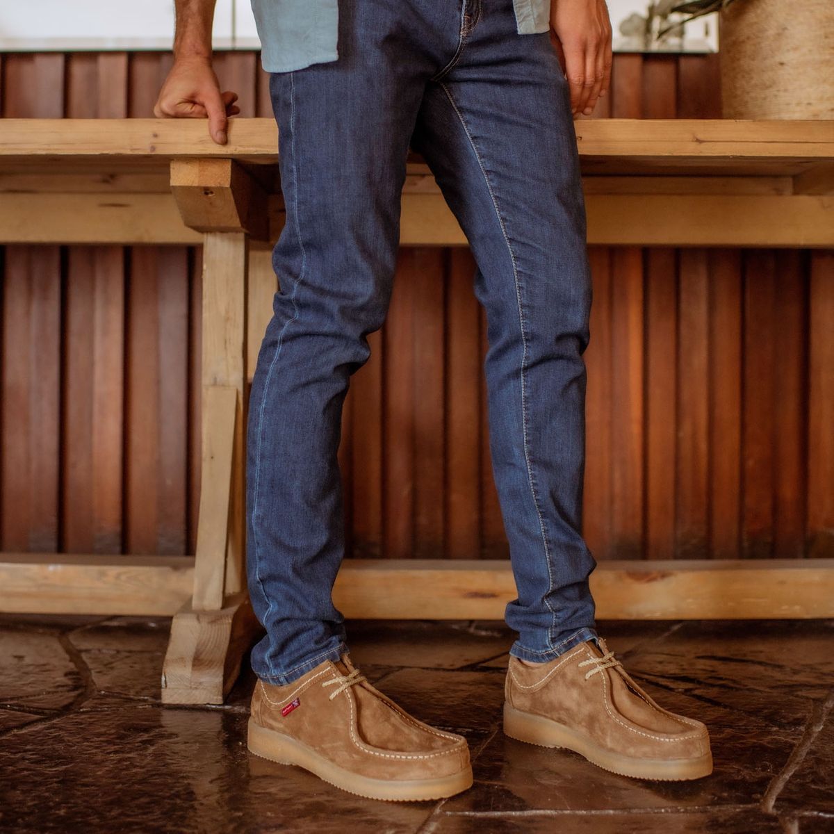 HUSH PUPPIES - Navajo Zapato Casual Hombre Cuero Café Hush Puppies