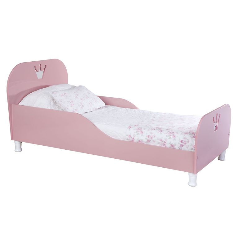 KIDSCOOL Mini Cama De Transición Infantil Princesa Mdf Rosada