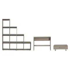TUHOME - Biblioteca Escalera + Arrimo + Mesa de Centro