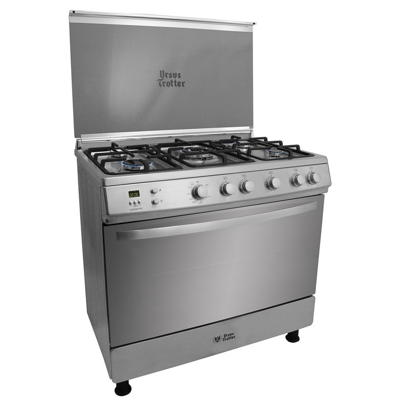 URSUS TROTTER - Cocina 5 Quemadores Horno De 104 Lt Con Grill Gas Licuado Euro90 Pro Gl Ursus Trotter