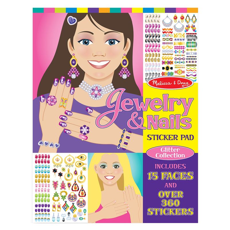 MELISSA & DOUG - Melissa & Doug Pad stickers Joyas y unas