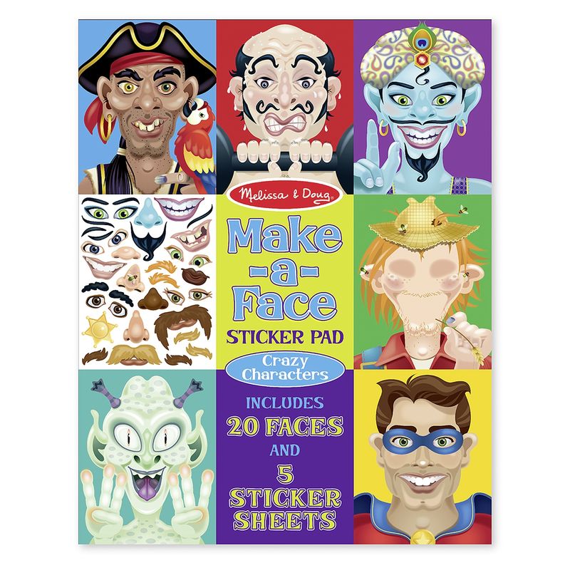 MELISSA & DOUG - Melissa & Doug Pad Stickers - Caras Locas