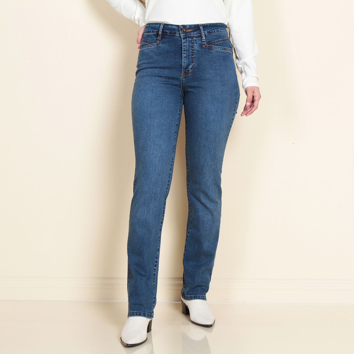 WADOS - Jeans Straight Tiro Alto Mujer Wados