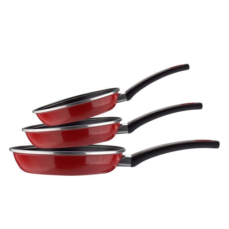 MAGEFESA - Set Sartenes Acero 18-20-24 cm Coral Magefesa