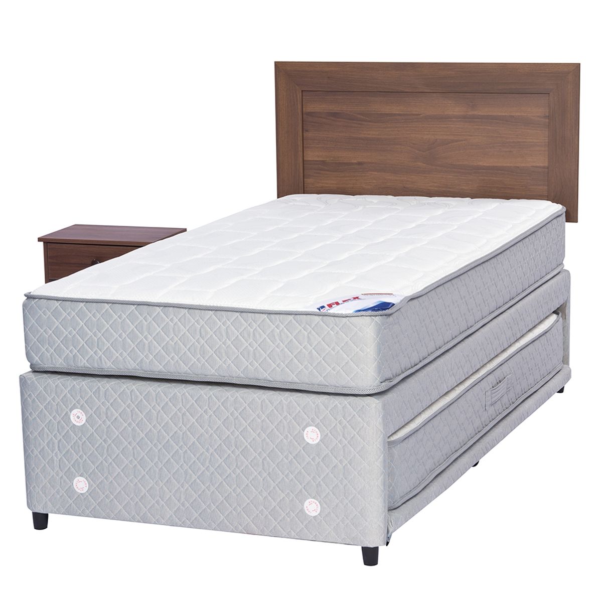 FLEX - Cama Nido Therapedic 1.5 Plazas 105x200 cm + Muebles Asturias Flex