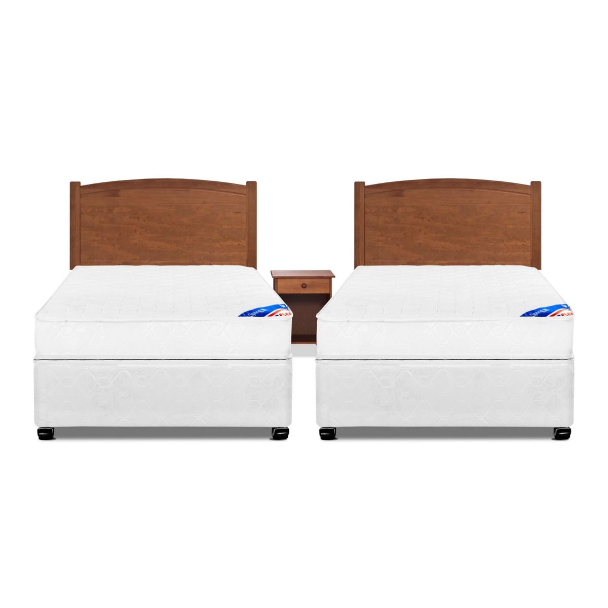 FLEX - Duplex Cama Americana Spring III 1 Plaza Base Normal 90x190 cm + Muebles Arezzo Flex Flex