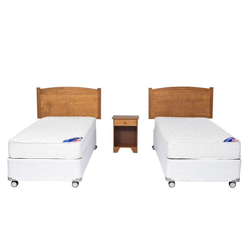 FLEX - Dúplex Cama Americana New Entree 1 Plaza Base Normal 90x200 cm + Muebles Arezzo Flex
