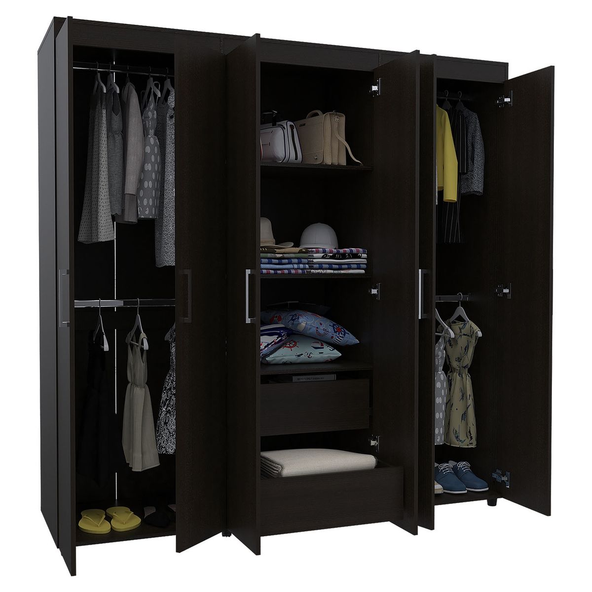 TUHOME - Clóset Amatista 6 Puertas 2 Cajones Interiores Tuhome