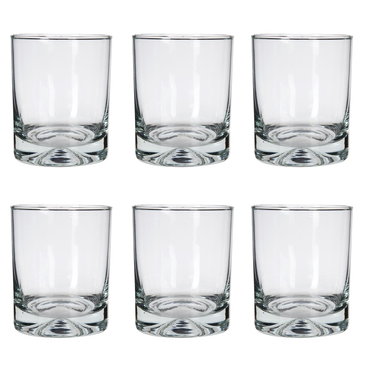 MICA - Set de 6 Vasos Alto Vidrio 340 ml Manhatan Mica