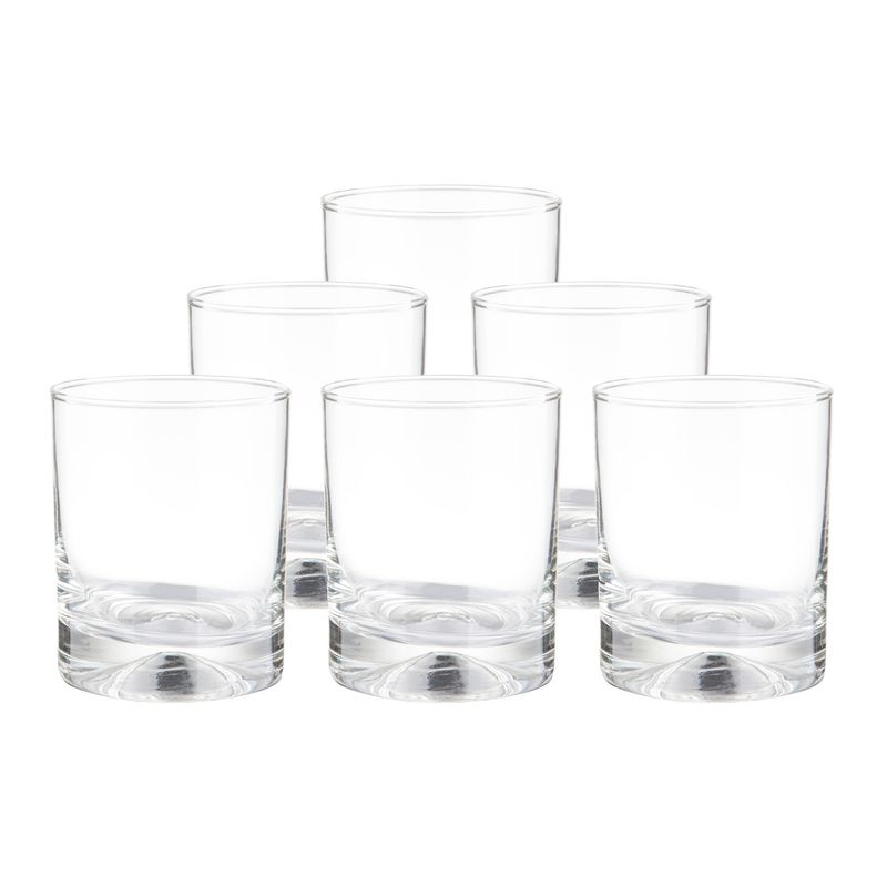 MICA - Set de 6 Vasos Cortos Vidrio Mica Manhatan